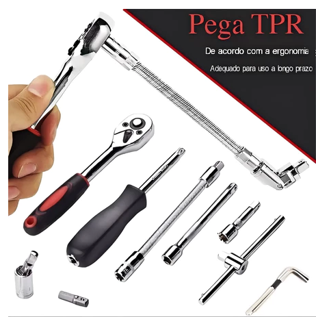 Todas as 46 peças do kit